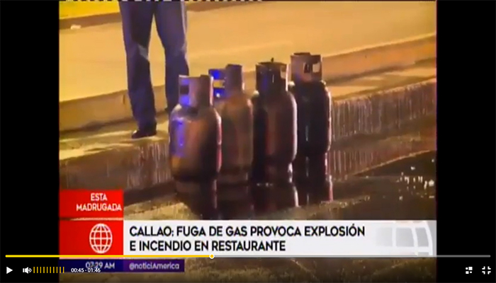 Explosión de balón de gas